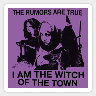 The Rumors Are True... I'm The Witch Of The Town Vintage Craft Halloween Horror Magnet